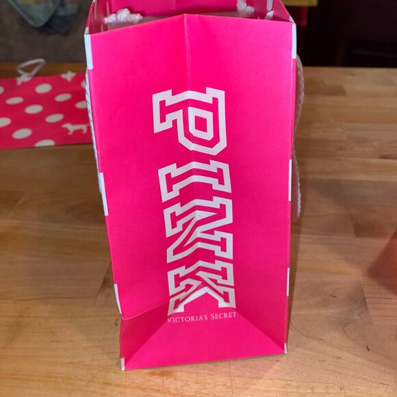 VS PINK tiny mini dog hot pink monogram emblems print + FREE reward, gift bag - Picture 6 of 7